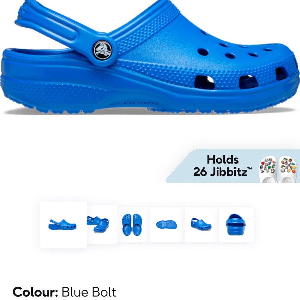 Classic Crocs. Brand new with tags. Size men’s 6 or women’s 8.